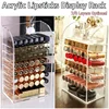 Acrylic 7/8 Layers Lipsticks Rack Transparent Curve Nail Polish Display Shelf Makeup Storage Organizer High-capacity 1
