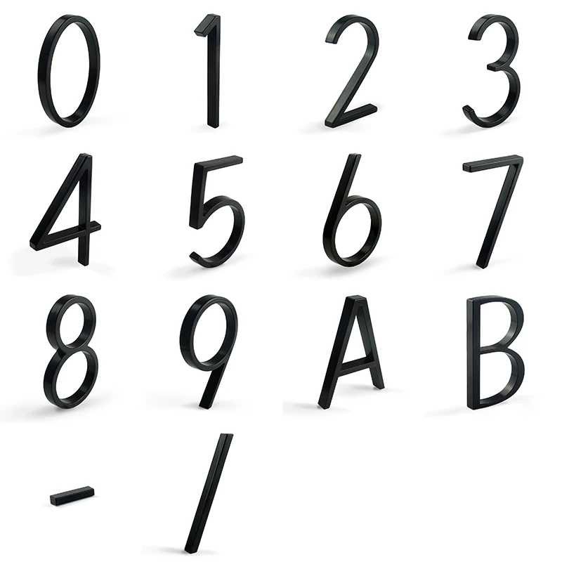 Floating house number displayed on exterior wall