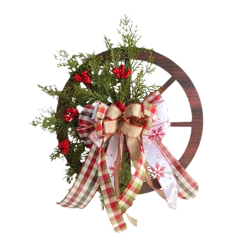 

1 шт. Рождественский венок, украшения в форме рулетки, подвесное деревянное Новогоднее украшение