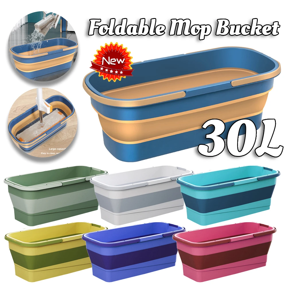 Collapsible Rectangular Handy Basket Rectangle Water Pail Cleaning Mop  Bucket Multiuse Foldable Portable Tub For RV Camping - AliExpress