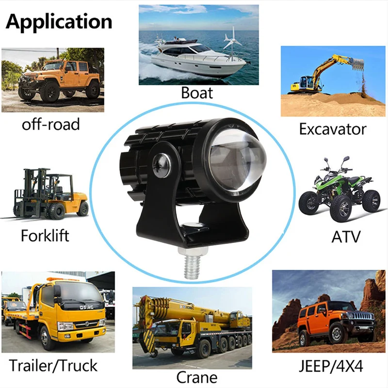 Motorcycle Mini Driving Light Dual Color Headlight Auxiliary Spotlight Lamp R ATV Scooter Moto Fog Light Accessories 12V motorcycle fog lights
