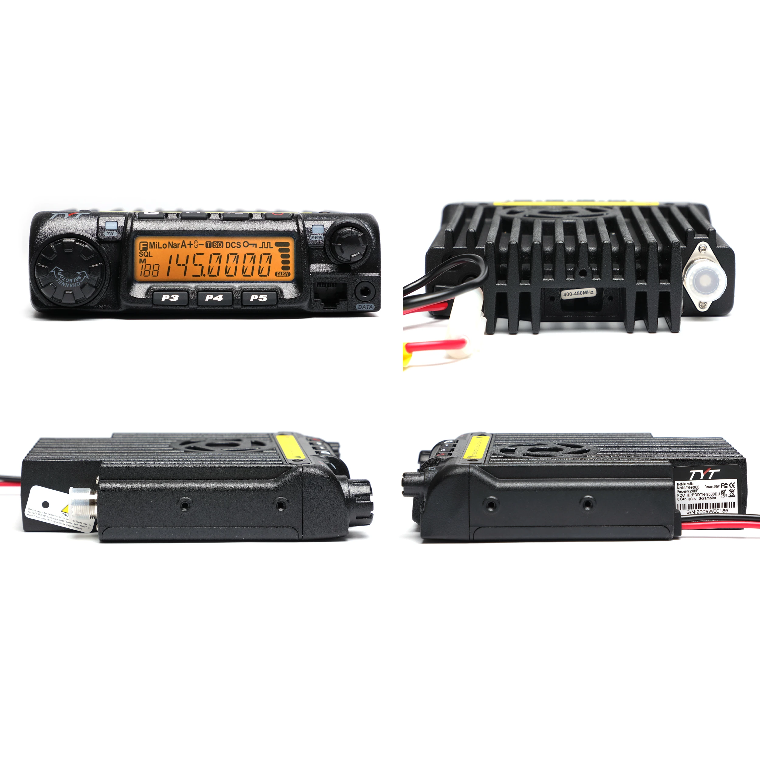 TYT TH-9000D PLUS High Power 65W 220-260MHz Walkie Talkie Long Range Car Transceiver Truck Mobile Ham Mobile Radio 3