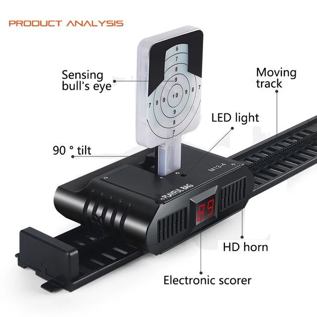 Full Automatic Multi-Function Voice Music Automatic Scorer Automatic Reset Laser Target Toy Gun Shoot Target