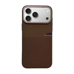 Sleek Matte Magnetic Phone Case with Camera Button - Solid Color Design - iPhone 17 Pro (Brown)