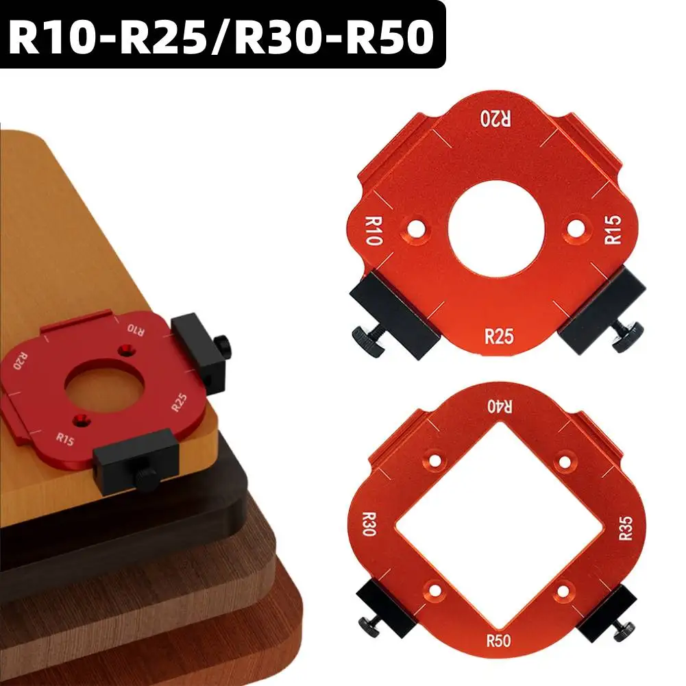Woodworking Router Templates R10-R25/R30-R50 Radius Jig Arc Angle Positioning Template Corner Radius Positioning Hand Tools