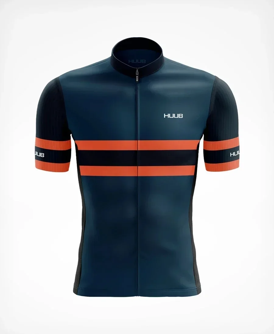 thumbnail image 1 of Maillot de ciclismo de verano para hombre, clásico, azul, de manga corta, para equipos profesionales, de secado rápido, transpirable, para bicicleta, 1 of 5