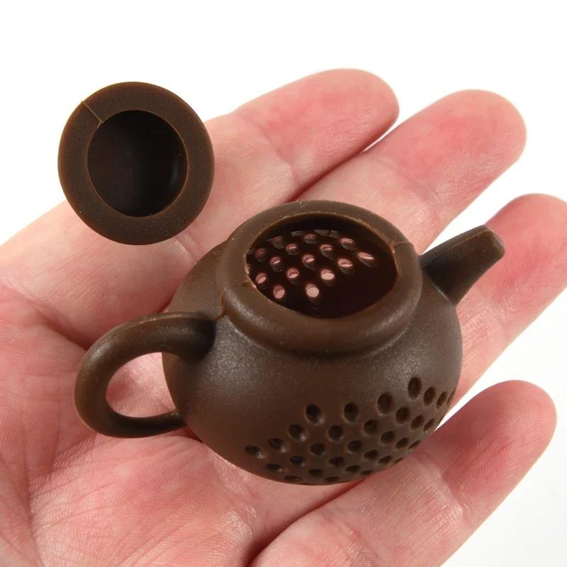 Tea Infuser Tea Strainer Tea Filter 1Pcs Creative Teapot-Shape Tea Infuser Strainer Silicone Tea Bag Leaf Filter Diffuser Teaware Teapot Accessory