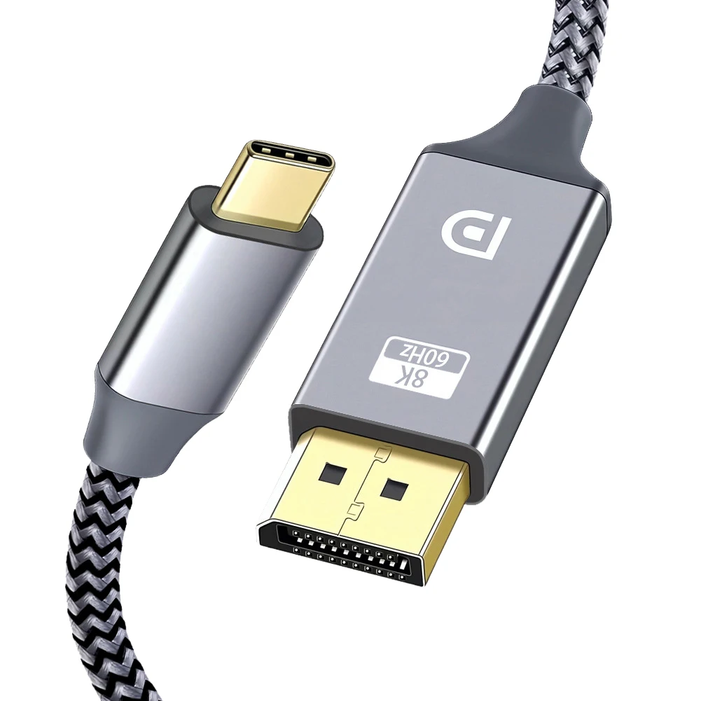 1.8M USB C ÷ Ʈ 1.4 ̺, 32.4Gbps 8K @ 60Hz, 4K @ 144Hz Alt   , Ʈ 4/3 ƺϰ ȣȯ