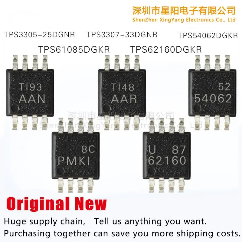 

Новинка TPS3305-25 / TPS3307-33 DGNR TPS54062 / TPS61085 / TPS62160DGKR