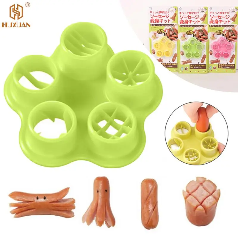 1PCS Sausage Hot Dog Cutter Flower Crab Octopus Ham Sausage Cutter Barbecue Hot Dogs Kitchen Cutting Mold Mould DIY Lunch