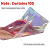 100Pc Resealable Holographic Pen Smell Proof Pouch Zipper Closure Beadable Packaging Bags for Pen Sealable Storage Bag 2