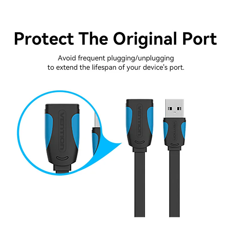 Vention High-Speed USB 2.0 Male to Female Extension Cable - Available in Multiple Lengths