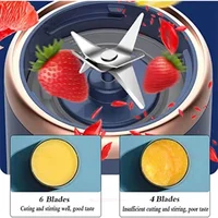 40W Portable Blender Cup with Sharp Blades 1500mAh Battery Double Cups Juicer for Smoothie Juice Shakes Travel Picnic Home Use 3