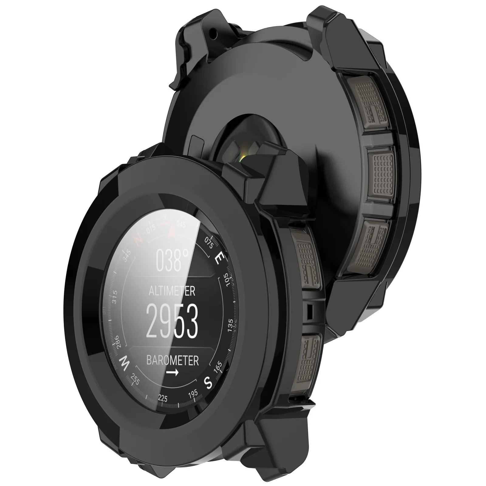 Tempered Glass Screen Protector & Bumper Cover for Smartwatch - Durable Case Accessories