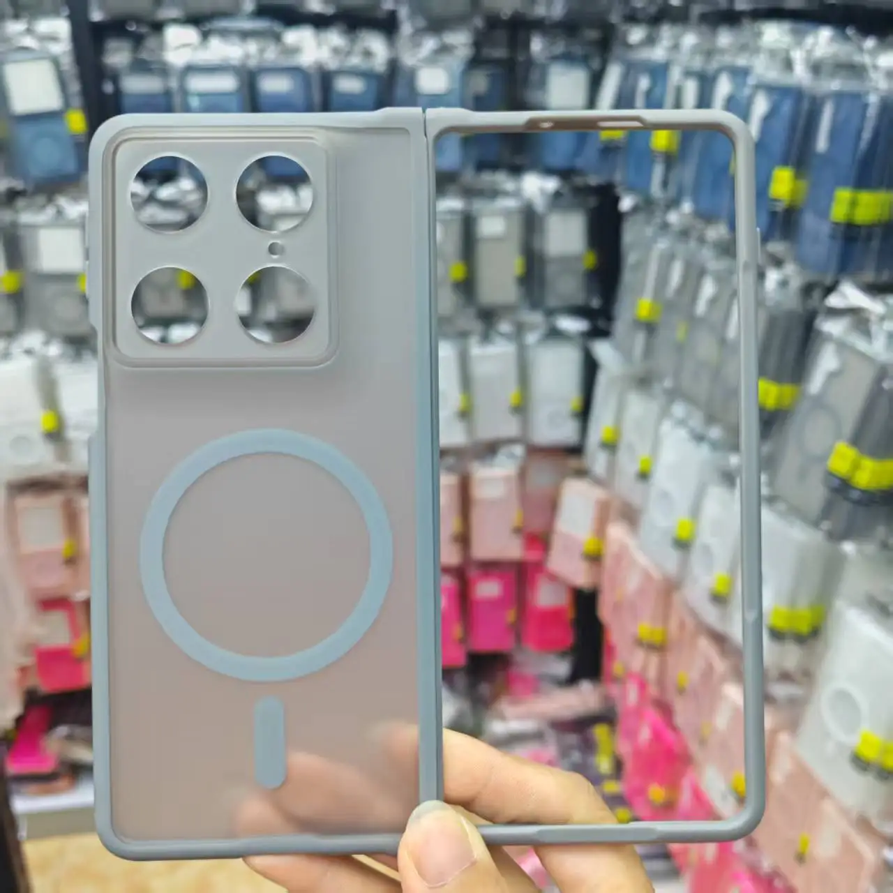Matte Clear Magnetic Case with Skin Feel and Lens Protection