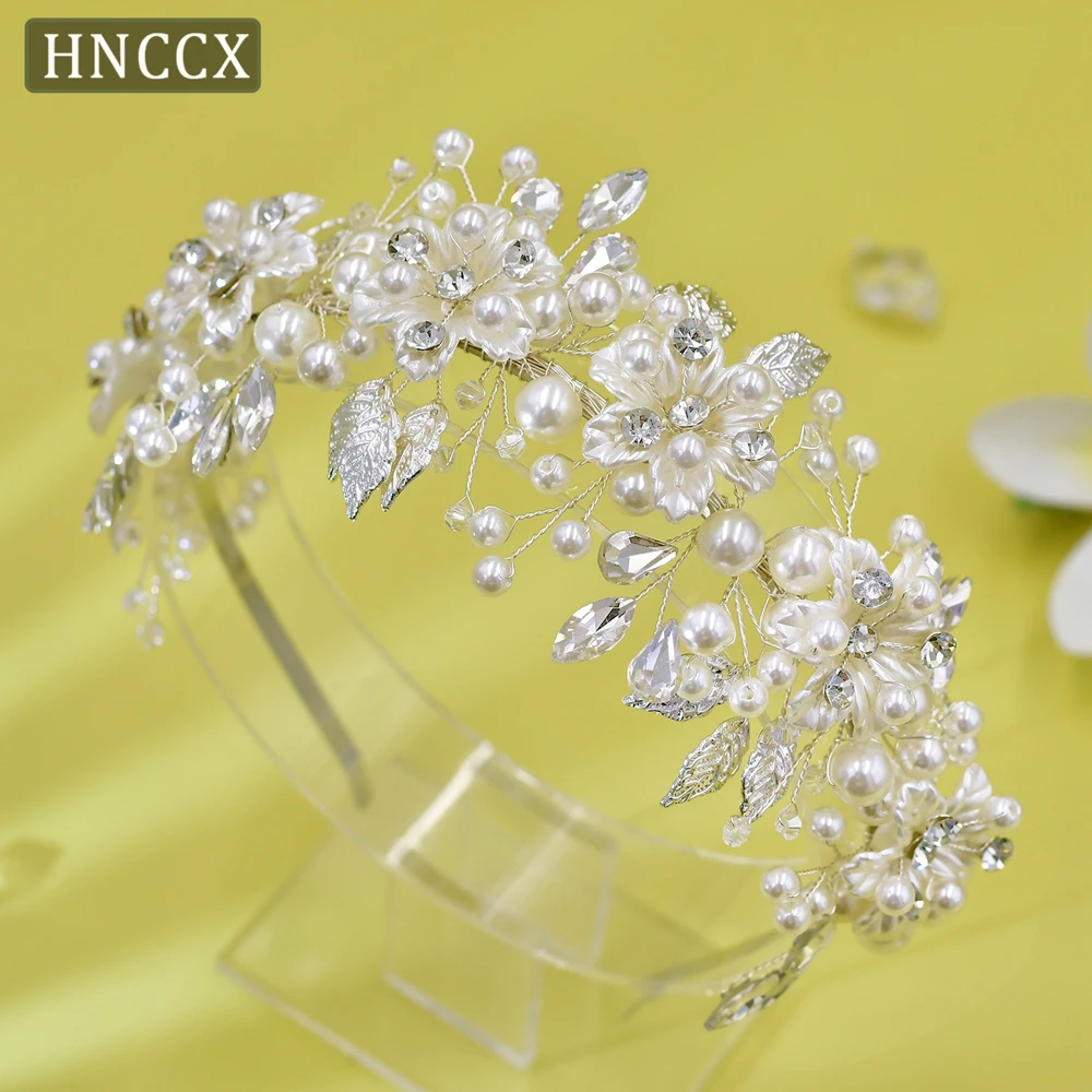Bridal Headwear HNCCX Silver Color Alloy Leaves Hair Accessories for Elegant Girls Bride Wedding Headpieces Gift CP603