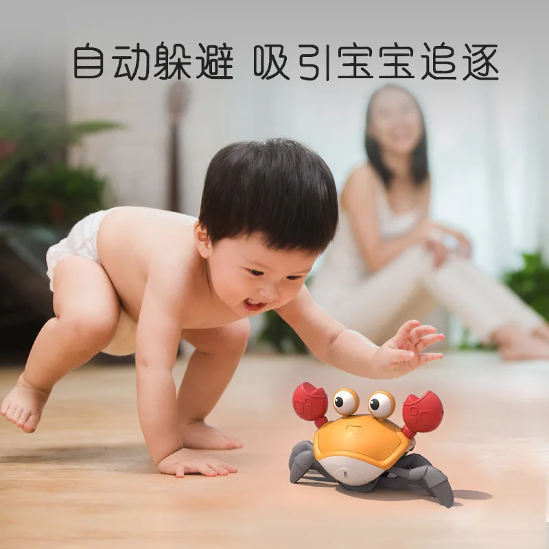 Crawling Crab Baby Toy Cute and Fun Inductive automatic obstacle avoidanc Baby Learning to Walk Toys 1-3+ Year Old Birthday Gift 6