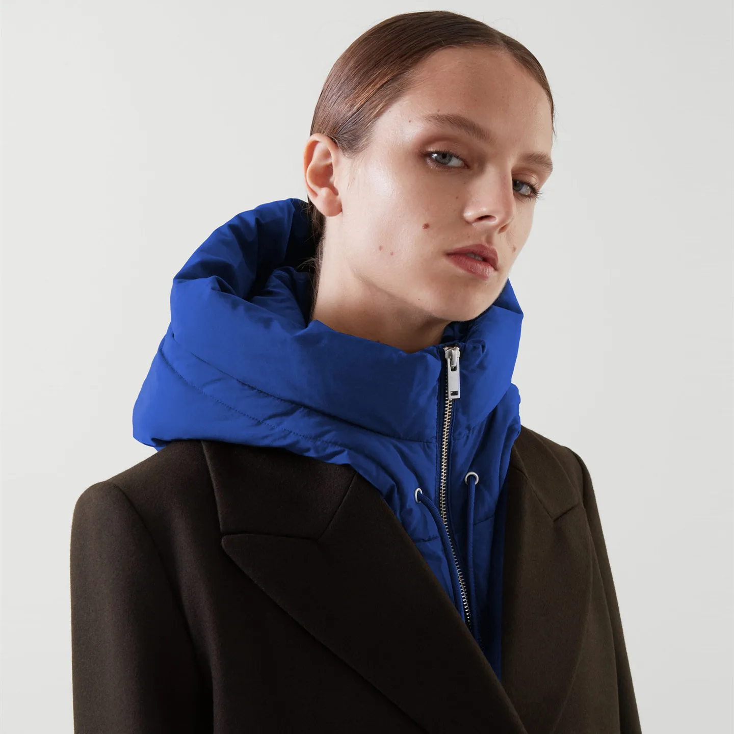 Winter Ultralight Down Hooded Hats For Women Men Warm Ring