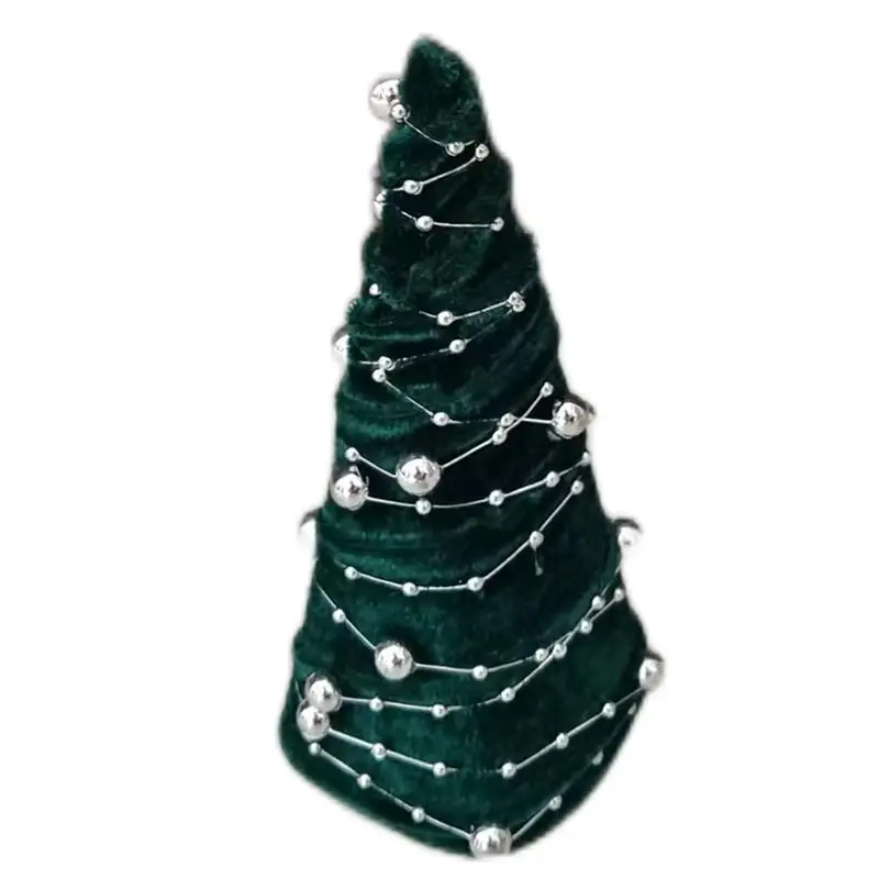 

Бархатные рождественские украшения, изумрудная зеленая Рождественская елка, мягкая и удобная бархатная елка с бусинами и яркими цветами