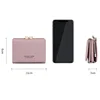 Fashionable Women Short Wallet Cute Casual Japanese Student Wallet Korean Version Simple Triple Fold Large Capacity Zero Wallets 6