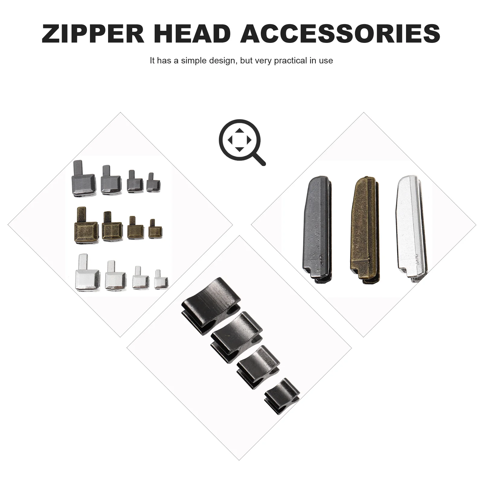 Zipper Repair Kit Replacement Head Metal Stop Pin Insertion Slider Stopper  Jacket Bottom Retainer Zip Fix Accessories Ends Parts - AliExpress