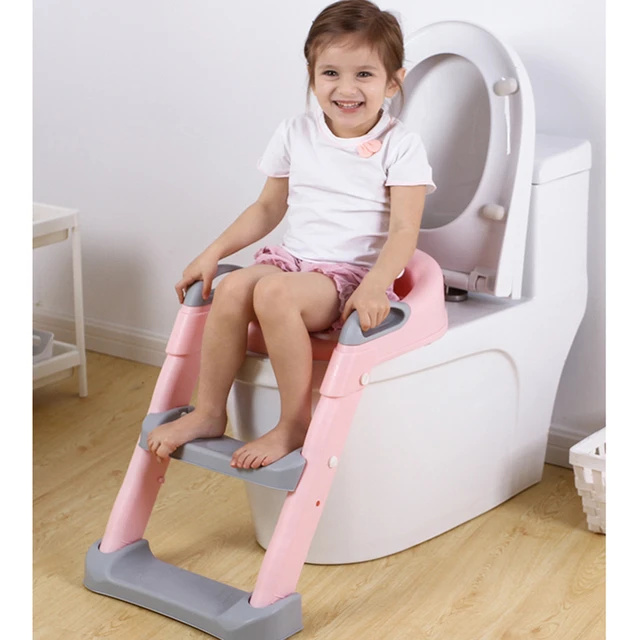 Children Training Toilet Seat Step Stool Adjustable Ladder Baby