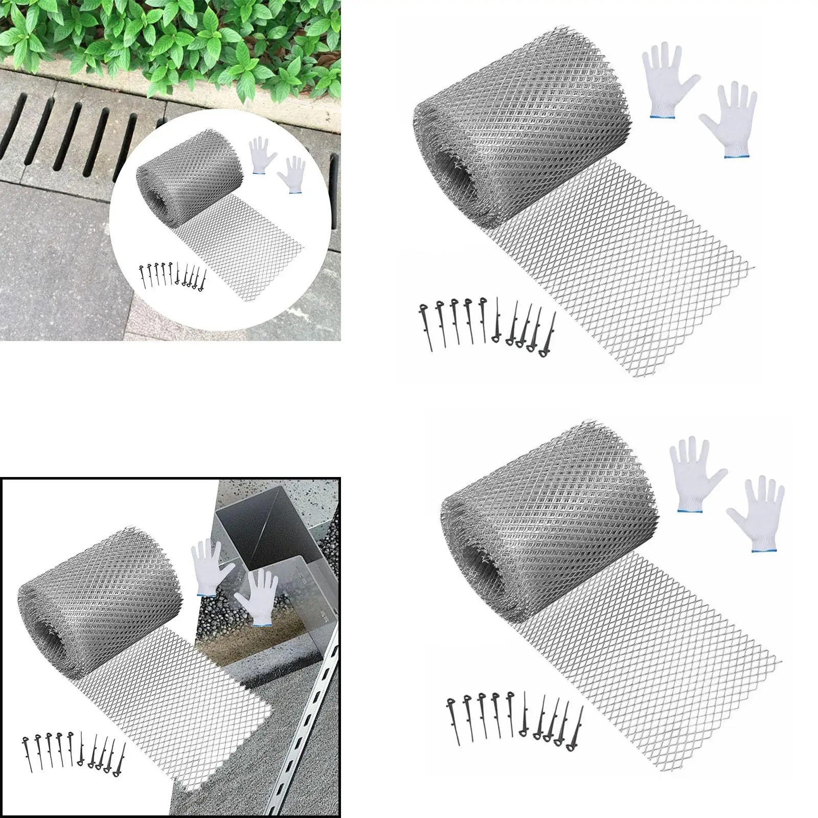Gutter Guard Garbage with Fixed Hooks Multipurose Gardening Mesh Gutter