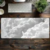 Sunshine White Cloud Gaming mouse pad, 2mm thick sewn Border smooth rubber mouse pad, 31.49 x 11.81 inches, portable desktop pad 1