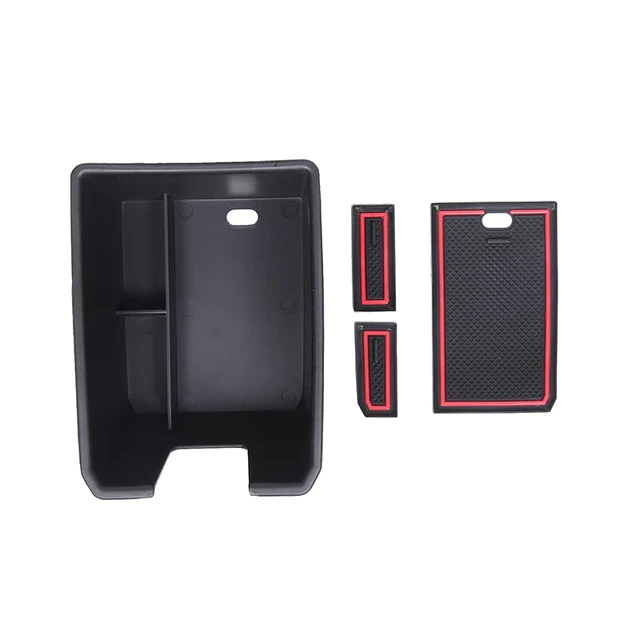 For Audi Q4 E-tron Q5 ABS Black Car Central Control Armrest Box Storage Box  Tray Mobile Phone Storage Box Car Accessories - AliExpress