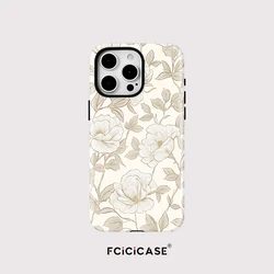 Fcicicase Flower Design Magnetic Acrylic TPU Phone Case - Matte Finish - iPhone 17 Pro (TYFL843)
