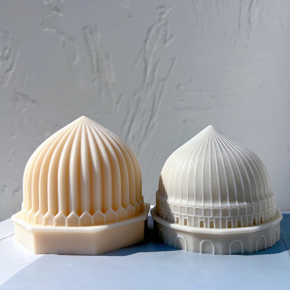 Due Disegni Cupole Culturali Stampo In Silicone Stampo In Cera Di Soia Decorazioni Per La Casa Famosi Stampi Per Candele Di Costruzione