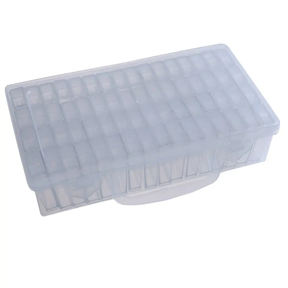 

64 Grids Jewelry Rectangular Painting Small Storage Box Mini Plastic Box Beads Container Storage Accessory Mosaic Box