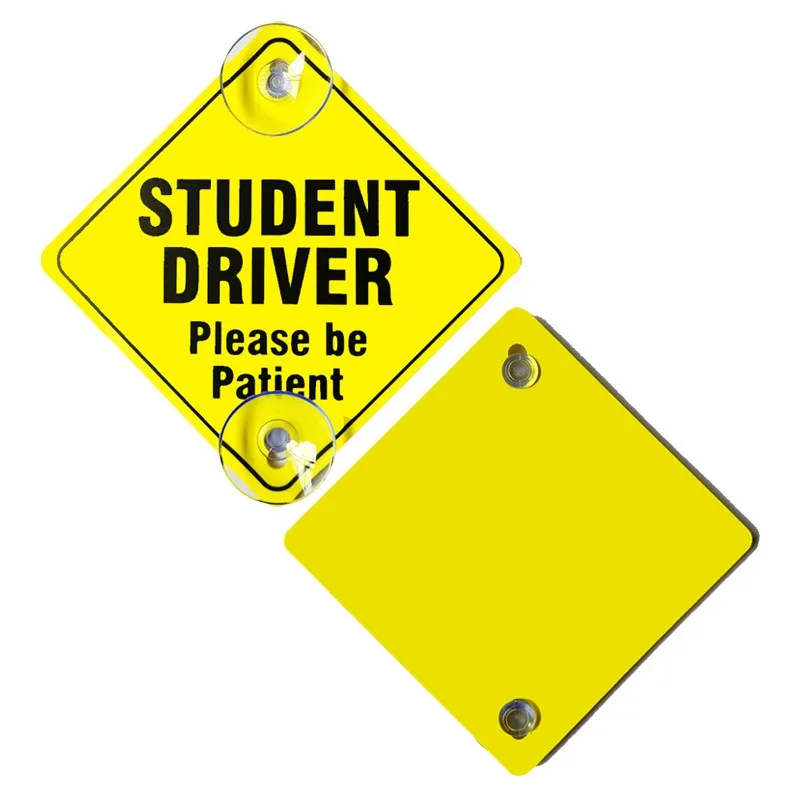 1Pc Student Driver Signs with Suction Cups Reusable Safety Warning ...