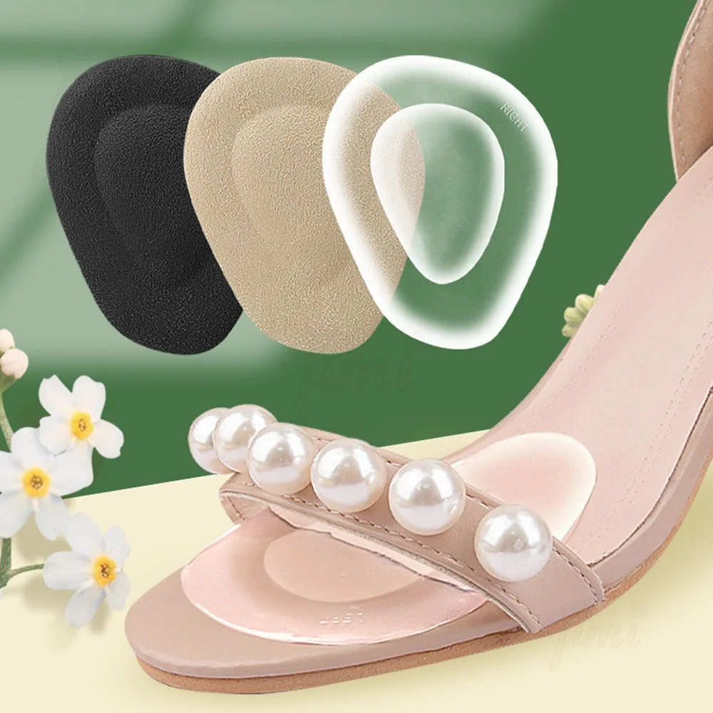 1 Paar Vorfuß einsätze rutsch festes High Heel-Kissen, unsichtbare Fuß polster zur Linderung von Fuß schmerzen Anti-Rutsch-Kieselgel-Innen sohle