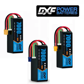 DXF 6S LiPo Battery 22.2V 7000mAh 100C – High-Power Rechargeable Battery with XT90 Plug for RC Car, Racing Buggy, Truggy & Truck Models 1