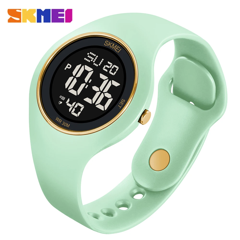 Skmei Fashion Watches For Women Fresh Style Anello In Acciaio Inossidabile Quadrante Piccolo Digit Orologio Da Polso Data Settimana Display A Led Orol