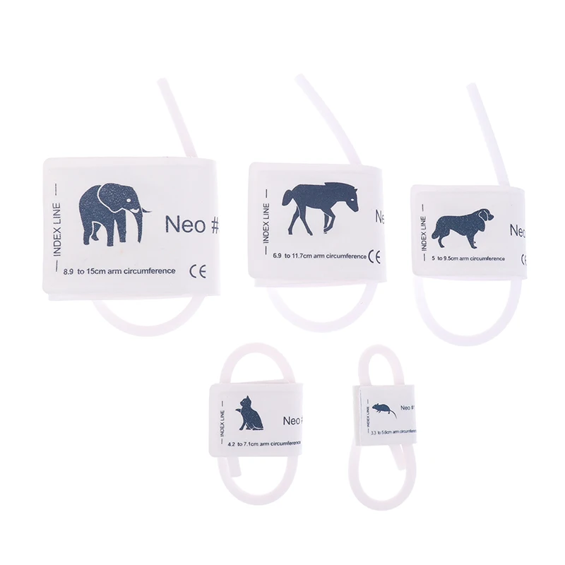 5 Size Of Veterinary Blood Pressur Cuff Multisize Upper Arm Disposable Non-woven Animal NIBP Cuff Pet Blood Pressure Single Hose