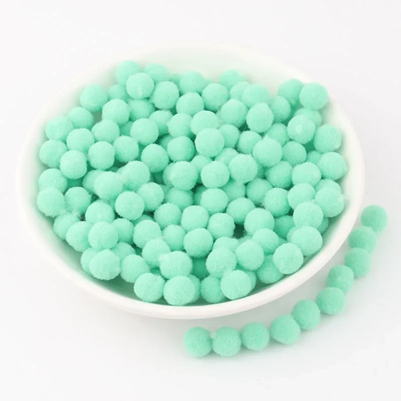Deluxe Fluffy 8mm Round Pompoms for Kids' Crafts and DIY Projects, 2000 Pieces