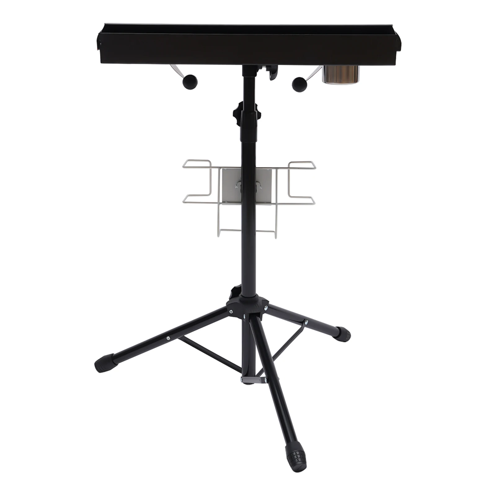 Portable Tattoo Workstation Removable Adjustable Tripod Base Removable Rear Tray Folding Mobile