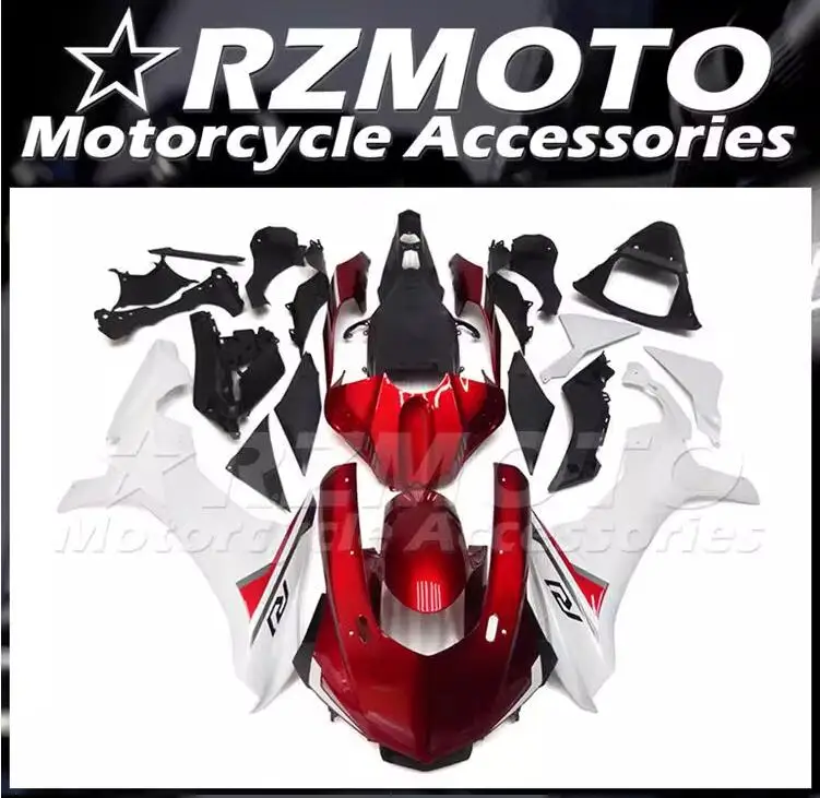 

4Gifts New ABS Motorcycle Fairings Kit Fit For YAMAHA YZF- R1 2015 2016 2017 2018 15 16 17 18 Bodywork Set Custom Red White