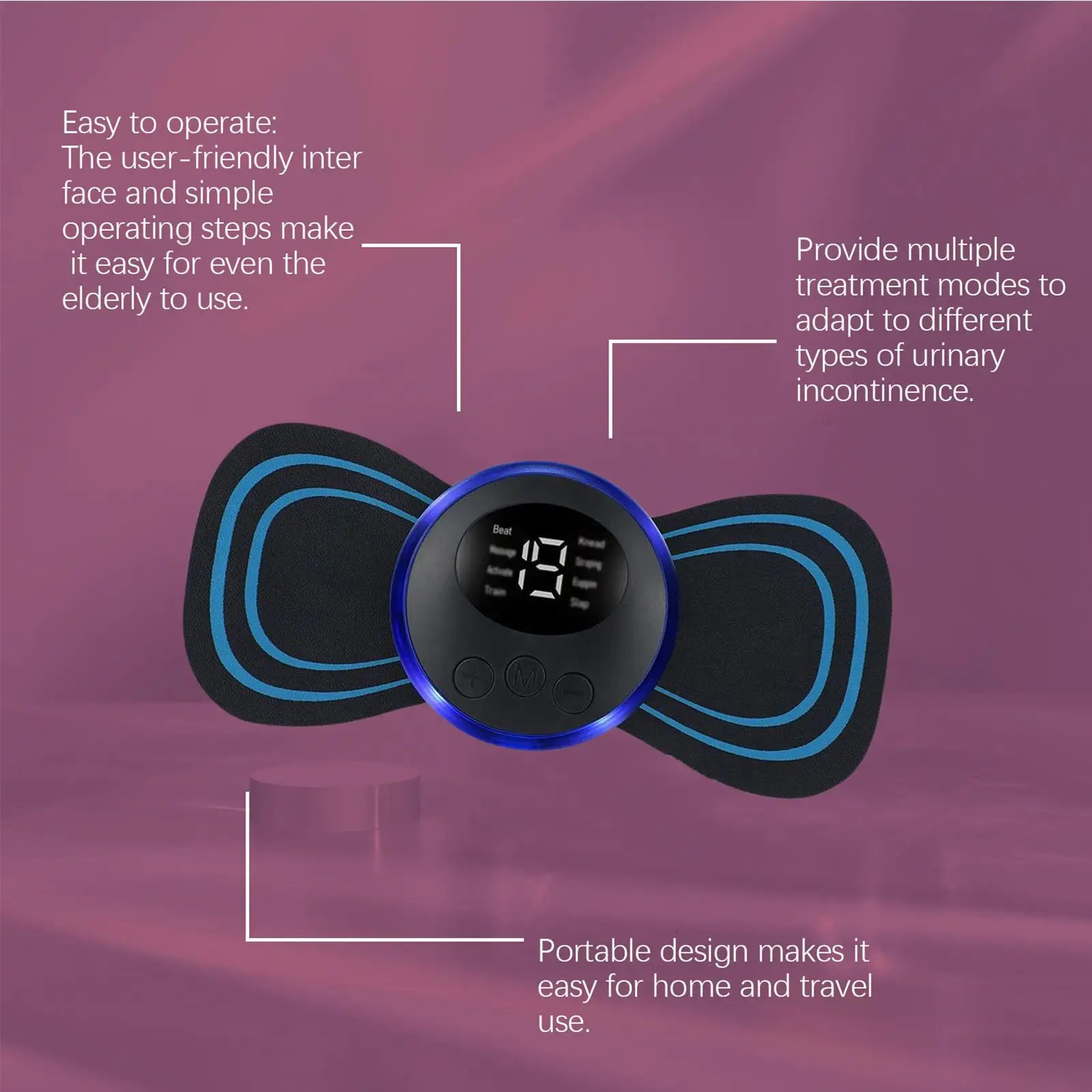 Pelvic Floor Trainer Pelvic Muscle Trainer Thigh Exerciser Multi-functional Body Massage Tool for Workout Indoor Apartment