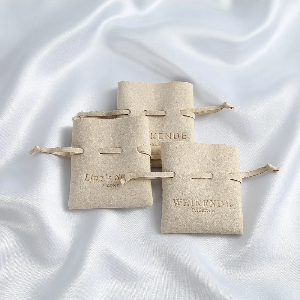 Microfiber Pouches Gift Mini Bags for Christmas Party Ring Earrings Necklace Suede Velvet Jewelry Packaging Organizer Bag