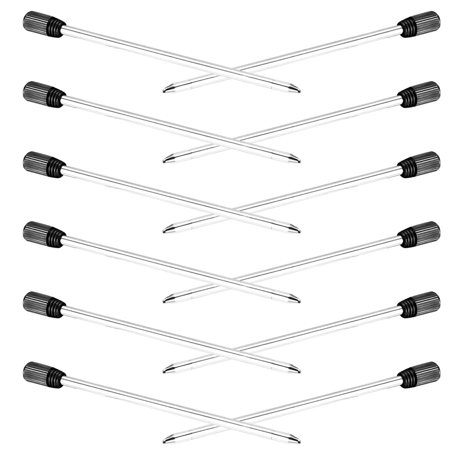 12Pcs 금속 볼펜 리필 파인 포인트 7Cm 검정 잉크 부드러운 쓰기 리필 크로스 및 기타 브랜드 펜과 호환 가능