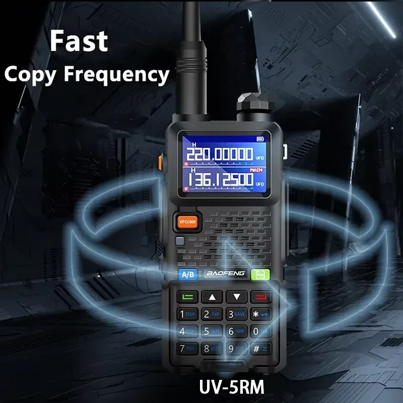UV-5RM 3800mAh Battery USB-C 10W Baofeng Walkie Talkie FM Four Band Wirless Copy Frequency 999CH AM Two Way Radios Update UV-5R 6