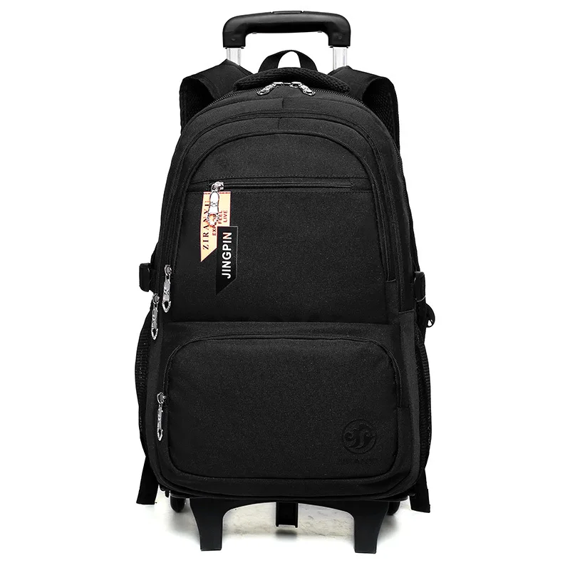 Children Backpack School Wheels Waterproof Backpack for School Teenager Boy Travel Backpack on Wheels Rolling School Bag Bookbag 4