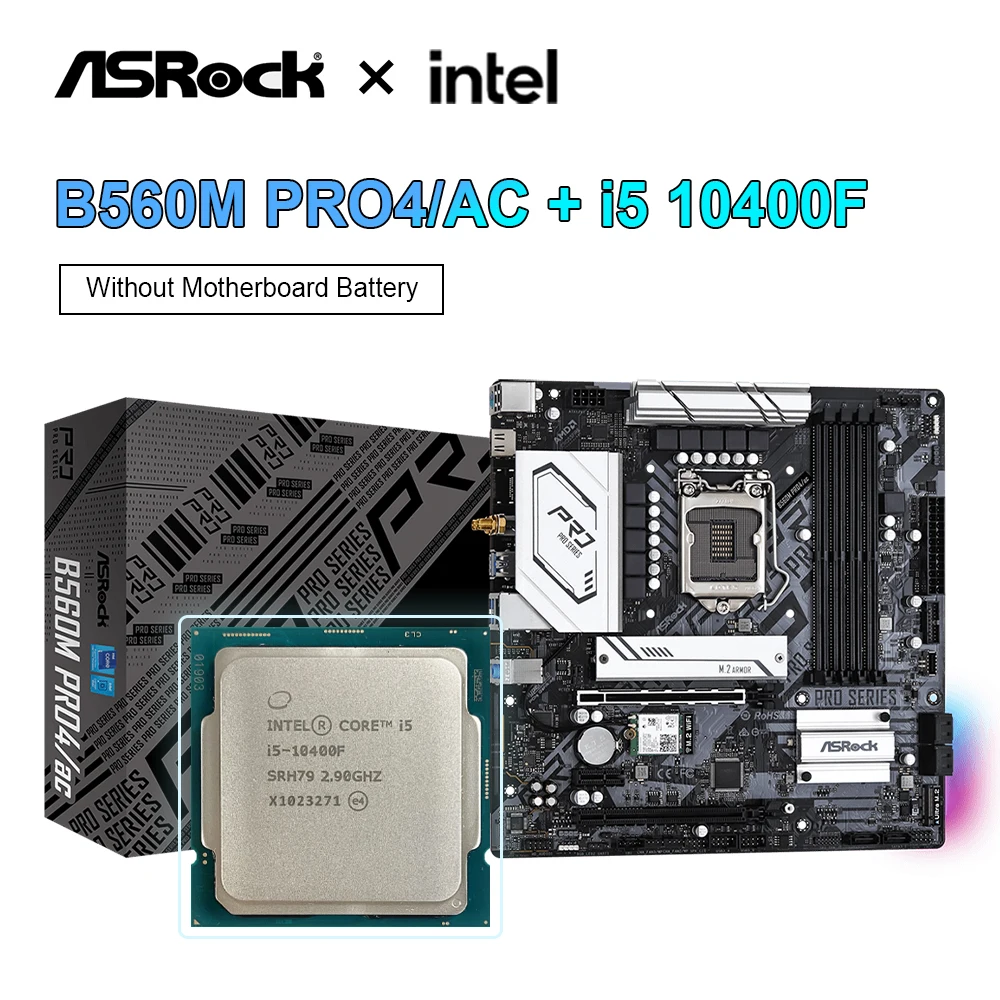 Asrock-マザーボード560mpro4/ac,Intel Core i5-10400F cpu i5 10400f