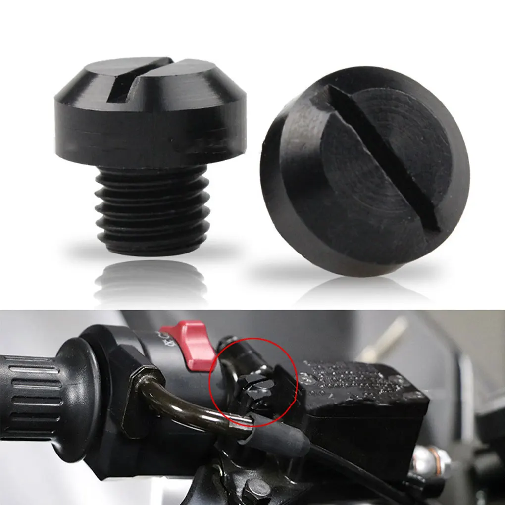 

2pcs 10mm Motorcycle CNC Aluminum Rear View Mirror Hole Plug Screws Caps Bolts Universal E-Bike Motorbike M10 Mirror Hole Cover