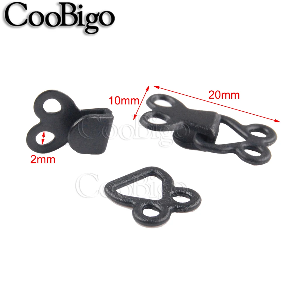 Description Picture 3 of item50pcs Plastic Hook And Eye Clasp Button Buckle For Garment Trousers Skirts Bras Sewing Accessories Size 20X10mm