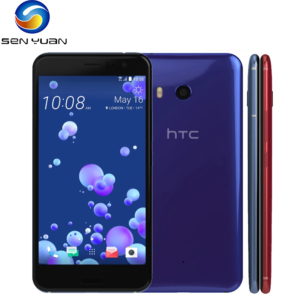 Original HTC U11 4G LTE CellPhone 5.5&quot 4GB RAM 64GB/128GB ROM Single/Dual SIM Octa Core Android SmartPhone 12MP Mobile Phone | Мобильные