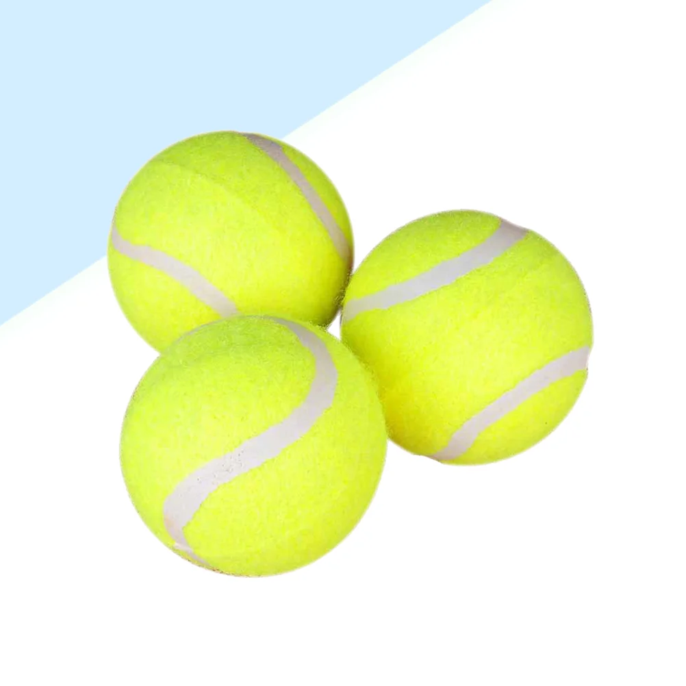 

3pcs High Elasticity Tennis Balls Practice Tennis Balls Heavy Duty Tennis Balls